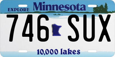 MN license plate 746SUX