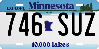 MN license plate 746SUZ