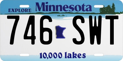 MN license plate 746SWT