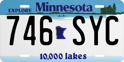 MN license plate 746SYC