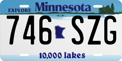 MN license plate 746SZG