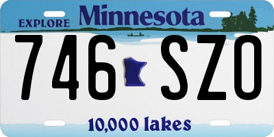 MN license plate 746SZO