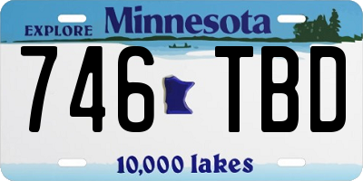 MN license plate 746TBD