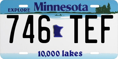 MN license plate 746TEF