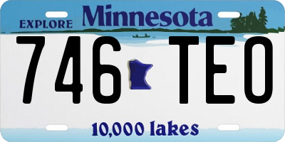 MN license plate 746TEO