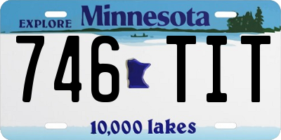 MN license plate 746TIT