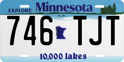 MN license plate 746TJT