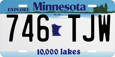 MN license plate 746TJW