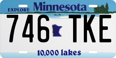 MN license plate 746TKE