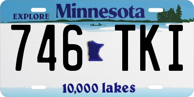 MN license plate 746TKI