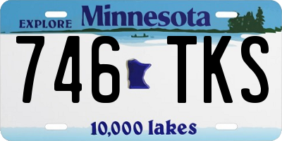 MN license plate 746TKS
