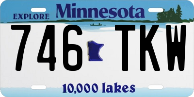 MN license plate 746TKW