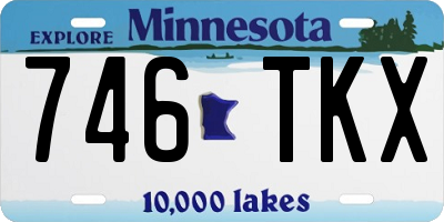 MN license plate 746TKX
