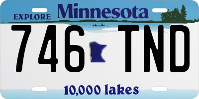 MN license plate 746TND