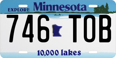 MN license plate 746TOB