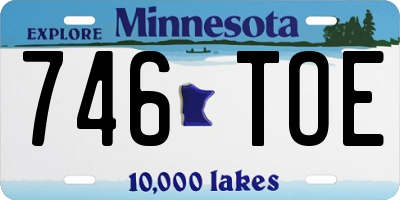 MN license plate 746TOE