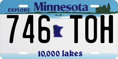 MN license plate 746TOH