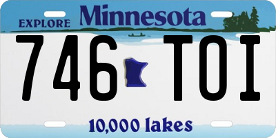 MN license plate 746TOI