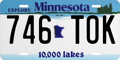 MN license plate 746TOK