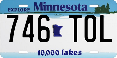 MN license plate 746TOL