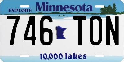 MN license plate 746TON