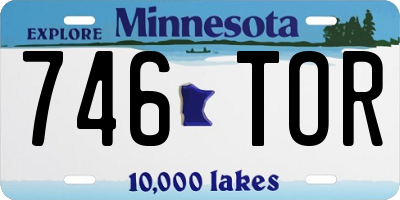 MN license plate 746TOR