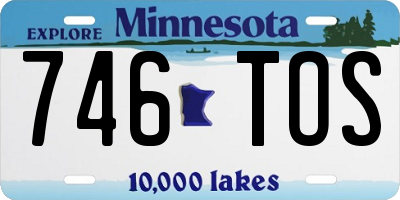 MN license plate 746TOS