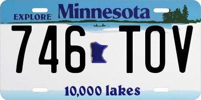 MN license plate 746TOV