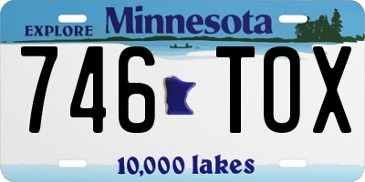 MN license plate 746TOX