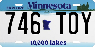MN license plate 746TOY