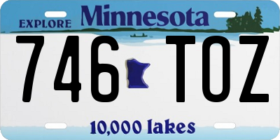 MN license plate 746TOZ