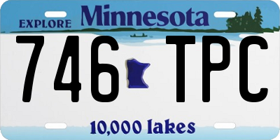 MN license plate 746TPC