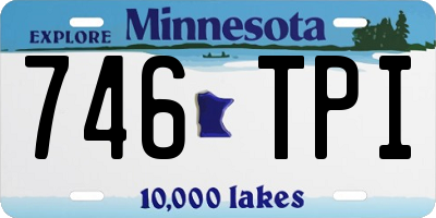MN license plate 746TPI