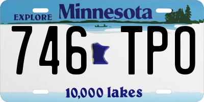 MN license plate 746TPO