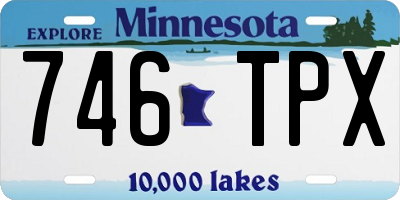 MN license plate 746TPX