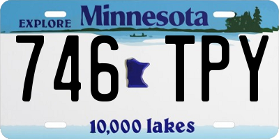 MN license plate 746TPY