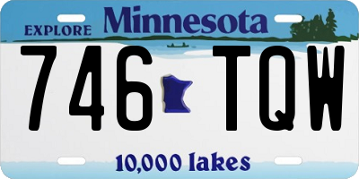 MN license plate 746TQW