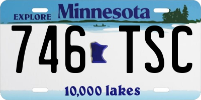 MN license plate 746TSC