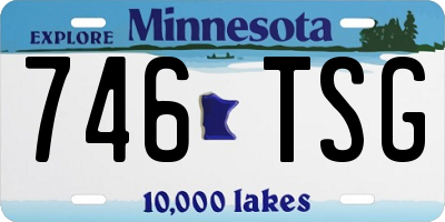 MN license plate 746TSG