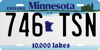 MN license plate 746TSN