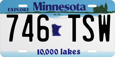 MN license plate 746TSW