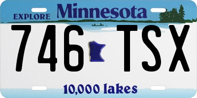 MN license plate 746TSX