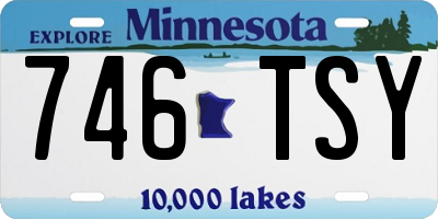 MN license plate 746TSY