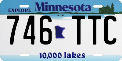 MN license plate 746TTC