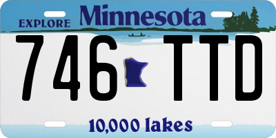 MN license plate 746TTD