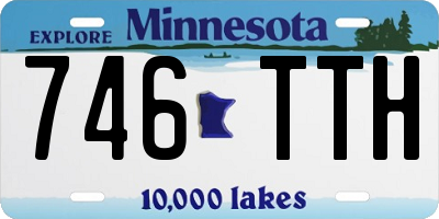 MN license plate 746TTH