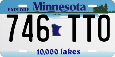 MN license plate 746TTO