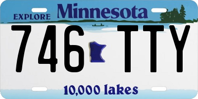 MN license plate 746TTY