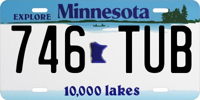 MN license plate 746TUB