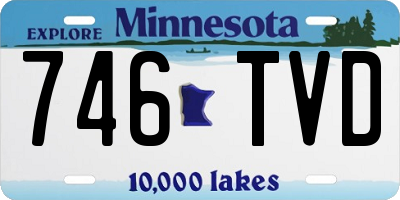 MN license plate 746TVD